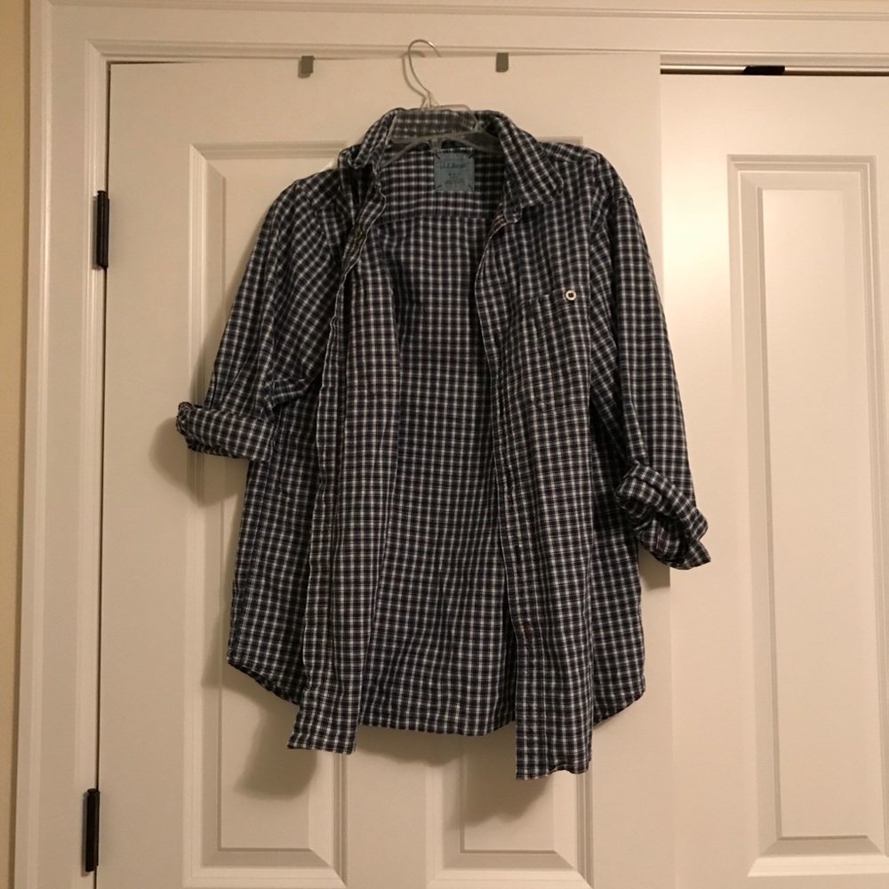 Blue and white flannel